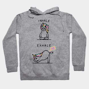 Inhale Exhale Unicorn Hoodie